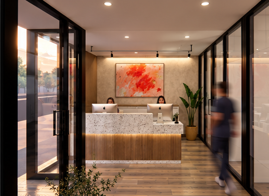 Architectural rendering of Newgen Pain Medicine — Reception
